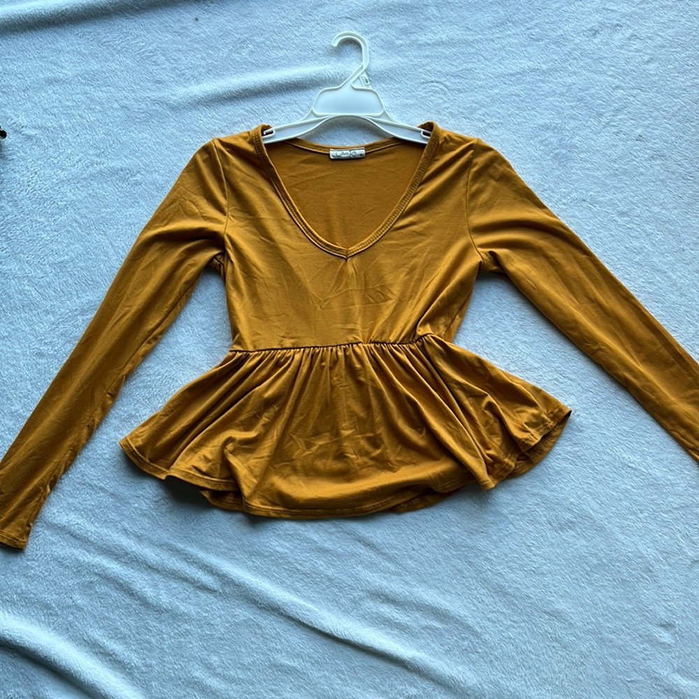 Women’s S Mustard Yellow Olivia Rae Top